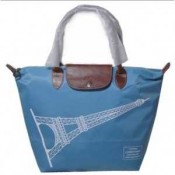 Sac Longchamp France soldes pas chers Le Pliage Tour Eiffel Bleu